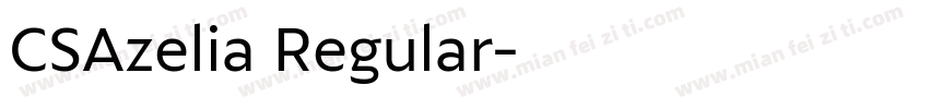 CSAzelia Regular字体转换